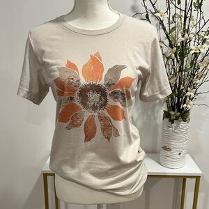 Sunflower Graphic Beige T-Shirt